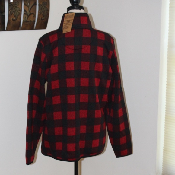 L.L. Bean, Buffalo Plaid Fleece pullover sweater ..... - Picture 7 of 10